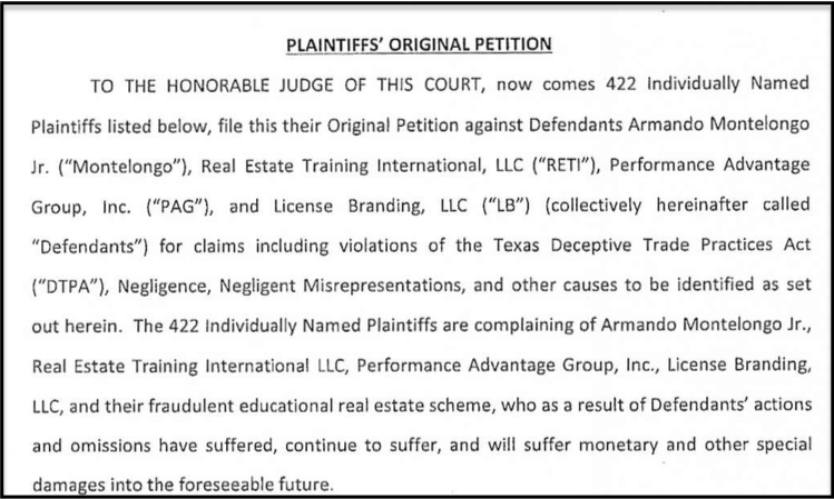 Armando Montelongo Lawsuit